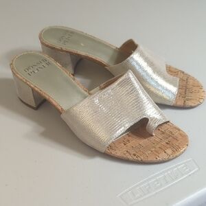 Donald J. Pliner Women's Metallic Silver Mules